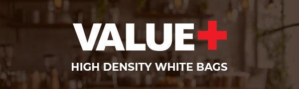 Value+ - S10 Jumbo High Density - White Shopping Bags