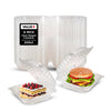 Value+ - Dual Lock - 8in Shallow Medium Clear Hinged Containers - CV881S