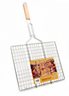 BBQ Grill Basket - 385x280mm Wood Handle