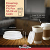 Morning Dew - Dome Sip Lid for 10-24 oz Hot Paper Cups - White - 10DL-W
