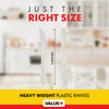 Value+ - Heavy - Plastic Knives - White - Ind. Wrapped - WP2002