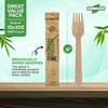 Eco-Craze - Wooden Fork - Individually Paper Wrapped
