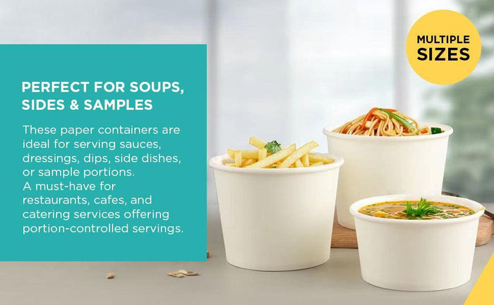 Morning Dew - 8 oz Paper Soup Container - White - 8SCW