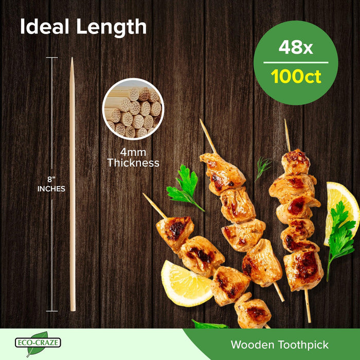 Eco-Craze - Bamboo Skewer - 4mm X 8