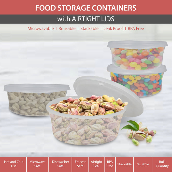 Value+ - 8oz Round Deli Container w/Lids