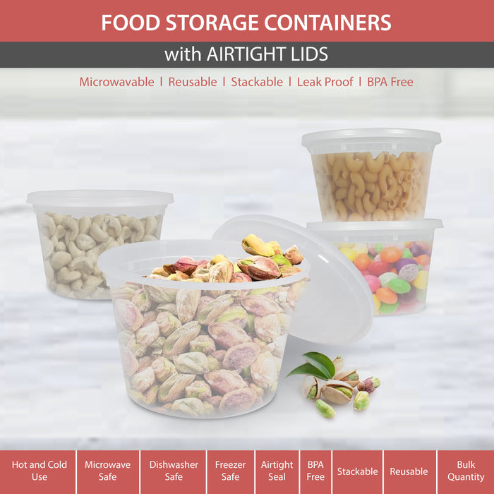 Value+ - 16oz Round Deli Container w/Lids