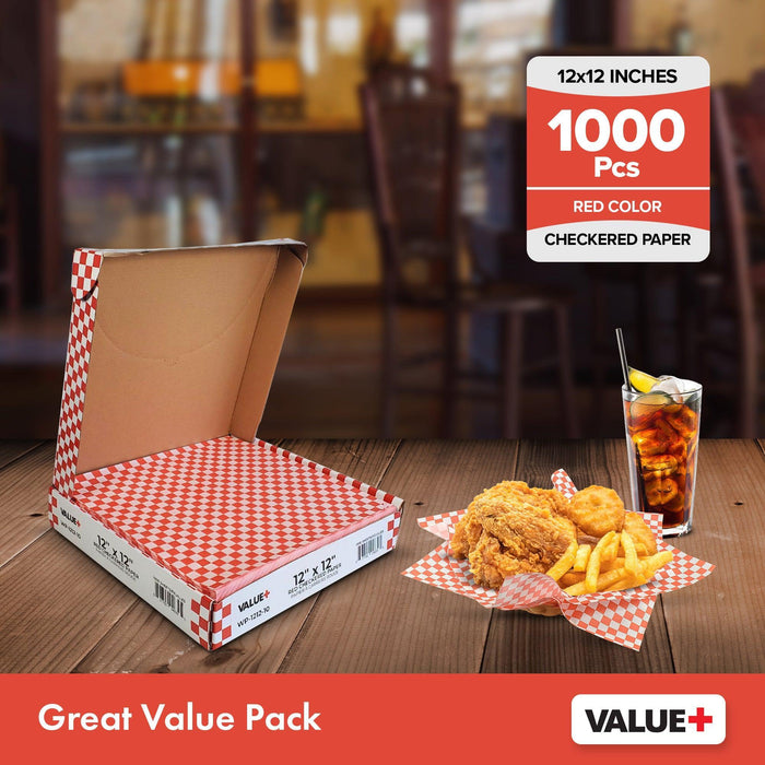 Value+ - Checkered Sheets - Red - 12