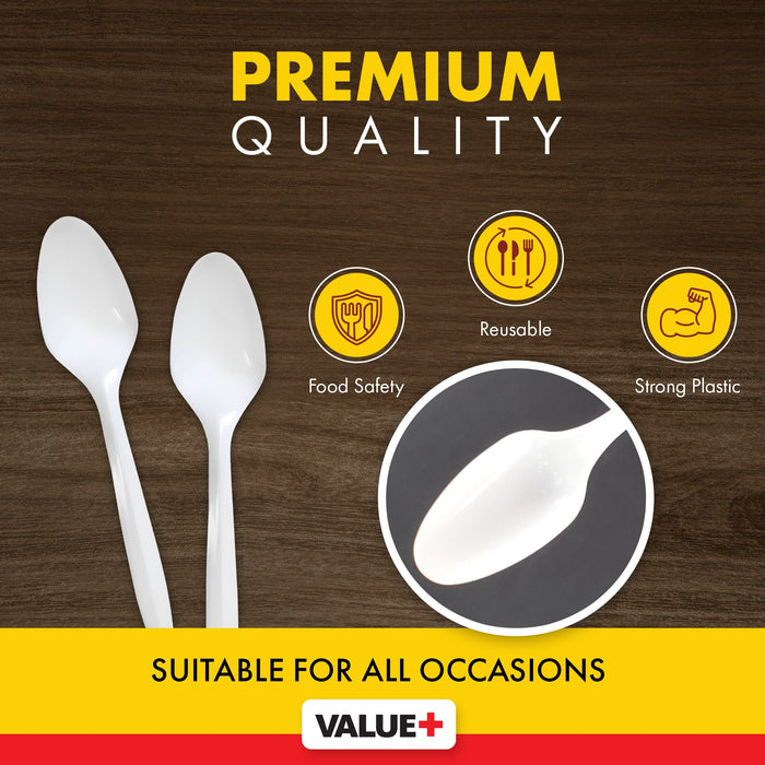 Value+ - Tea Spoon - White - Bulk - B1003