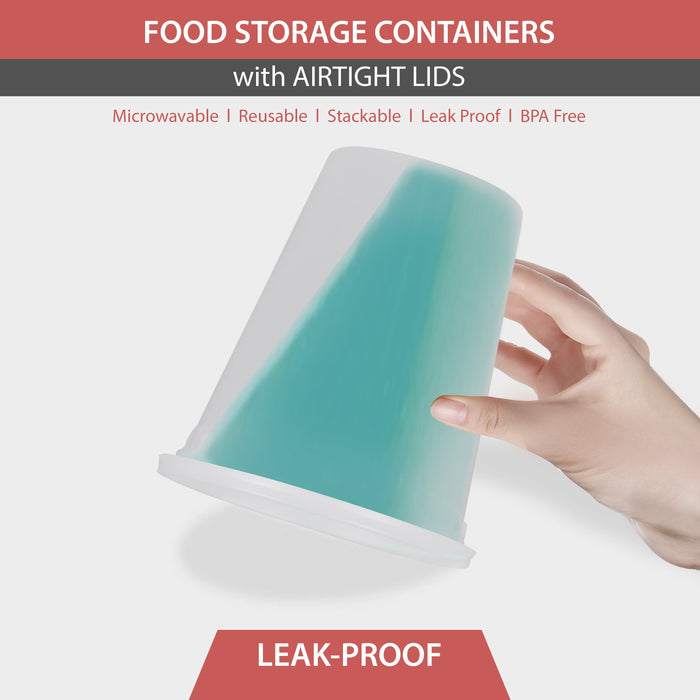 Value+ Translucent Plastic Deli Containers with Lids - 32oz