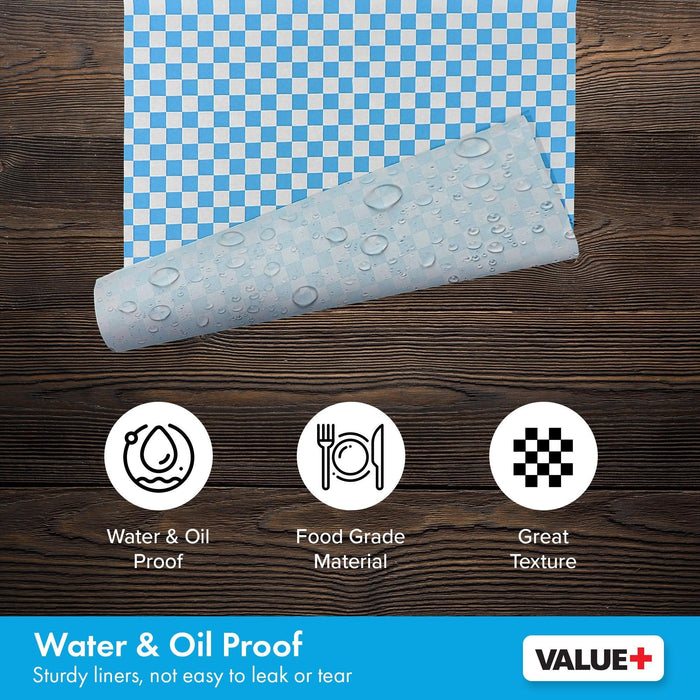 Value+ - Checkered Sheets - Blue - 12