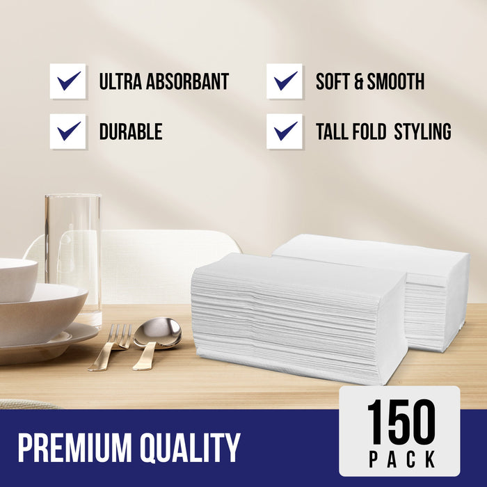 Mayfair - 2 Ply Dinner Napkins 1/8 Fold - White DNAP02