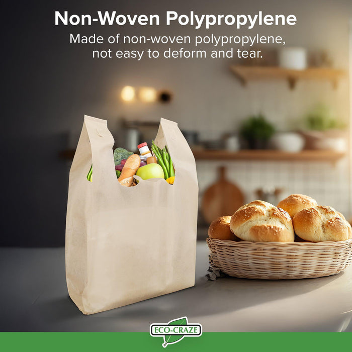 Eco-Craze - 10x7x18 – Non Woven - Plain Reusable Shopping Bag