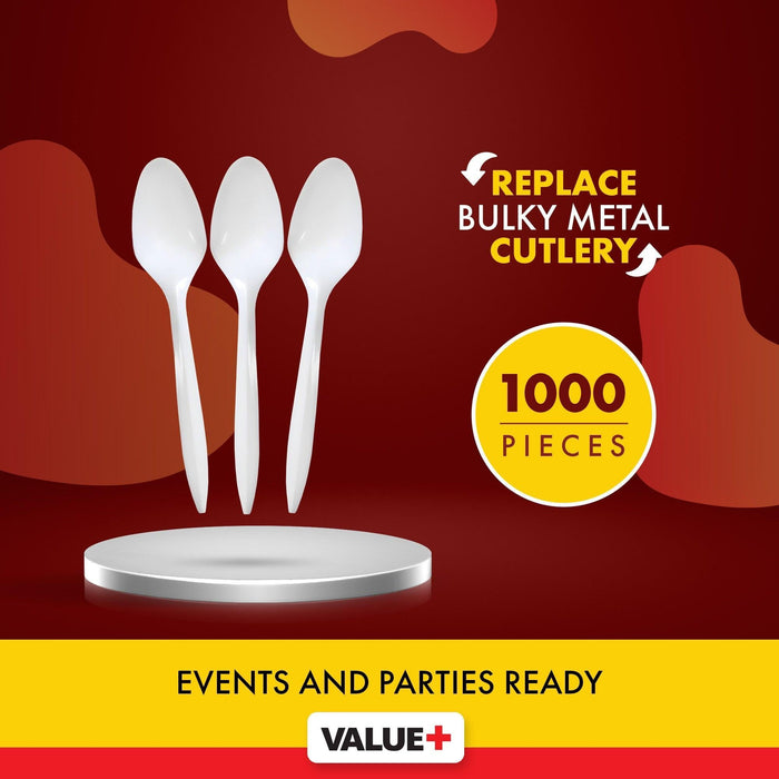 Value+ - Tea Spoon - White - Bulk - B1003