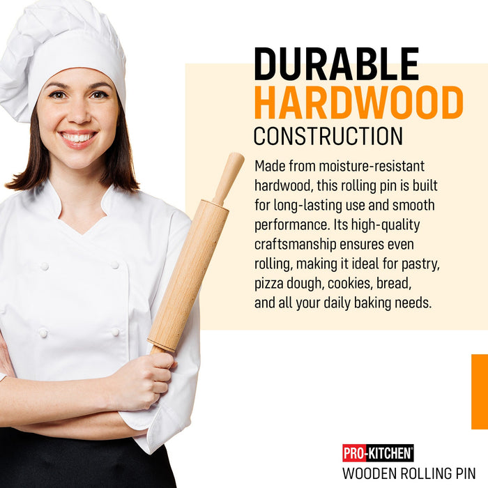 Pro-Kitchen - Rolling Pin Wood 15