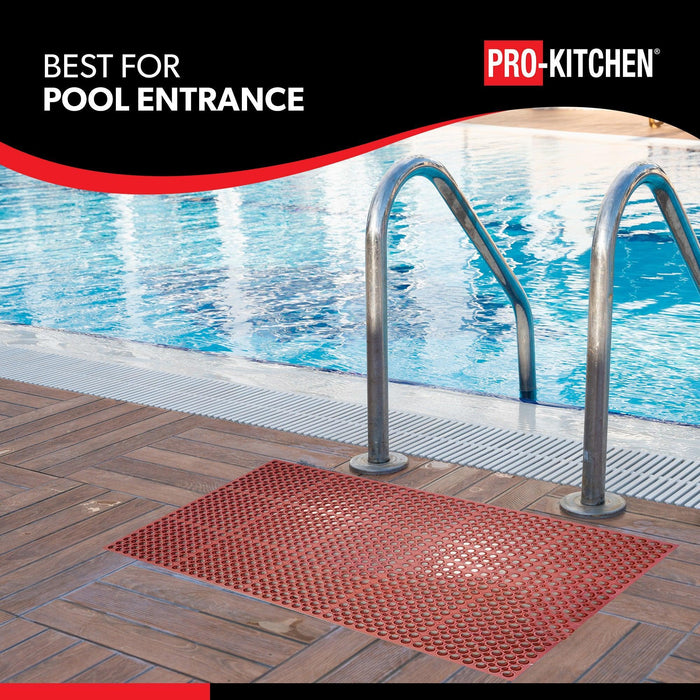 Pro-Kitchen - Red Rubber - Terracotta Anti-Fatigue Mat - 36