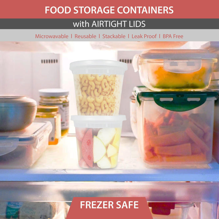 Value+ - 24oz Round Deli Container w/Lids