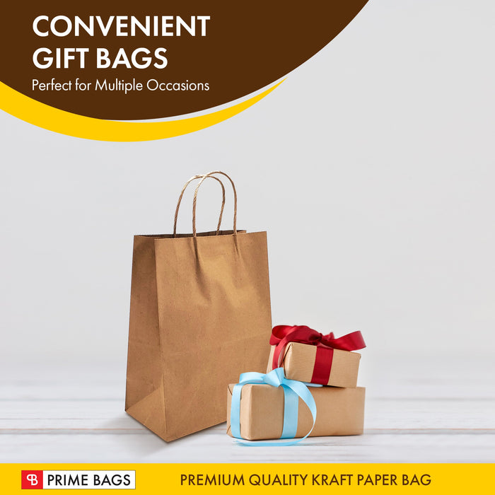Prime Bags - Aydin - Paper Handle Bag - Self Adhesive - 8*4.5*10.5