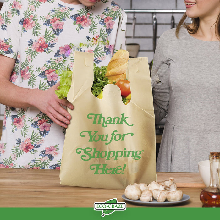Eco-Craze - 12x8x23 – Thank You - Non Woven Reusable – Shopping Bag