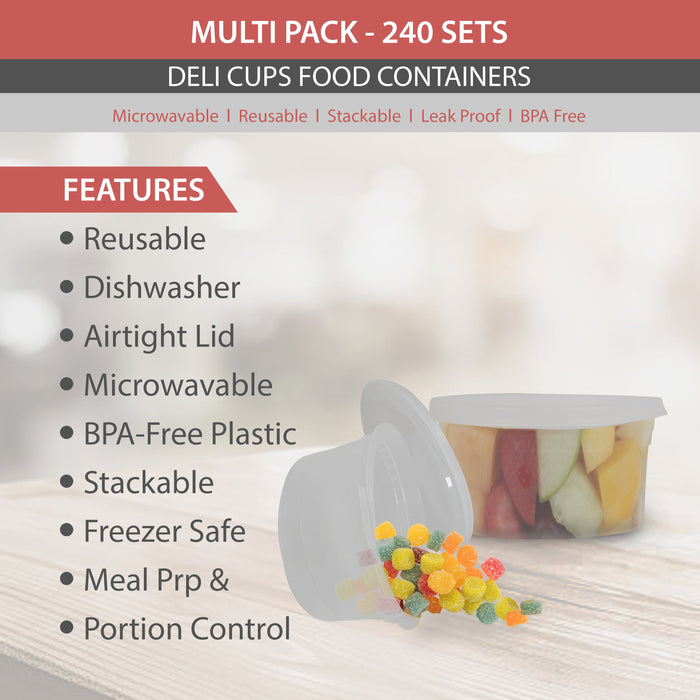 Value+ - 12oz Round Deli Container w/Lids