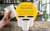 Morning Dew - 10oz Squat Hot Paper Cup - Double Wall - White - D-H10SW