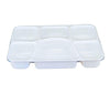 Value+ - 6 Comp Take-Out Thali with Lid - White - PP