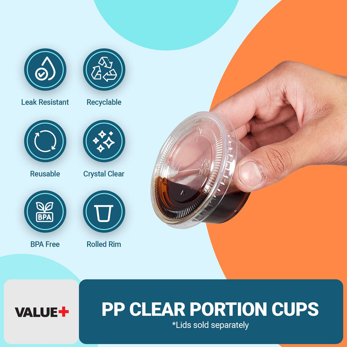 Value+ - 0.75oz PP Portion Cup