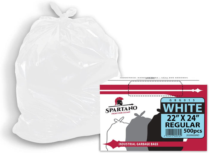 Spartano Regular Garbage Bags - White, 22