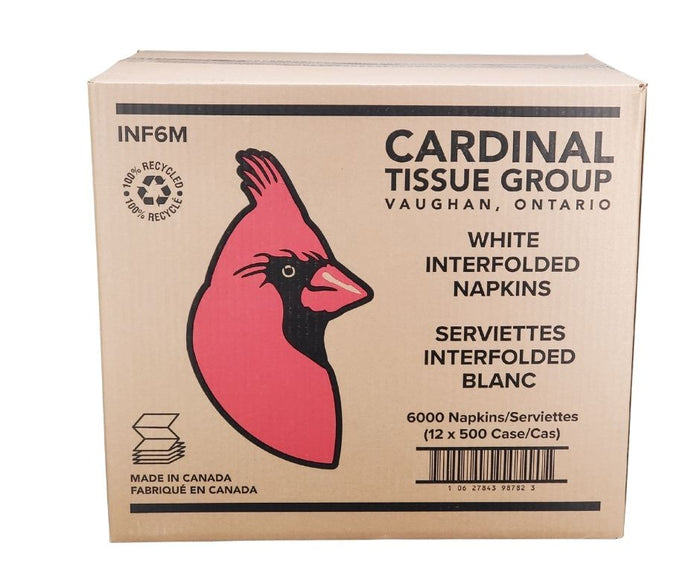 XC - Cardinal Tissue - Dispenser Napkins - Interfold - White