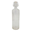 S&CO - Glass Bottle with Stopper 1L - Textured - Clear