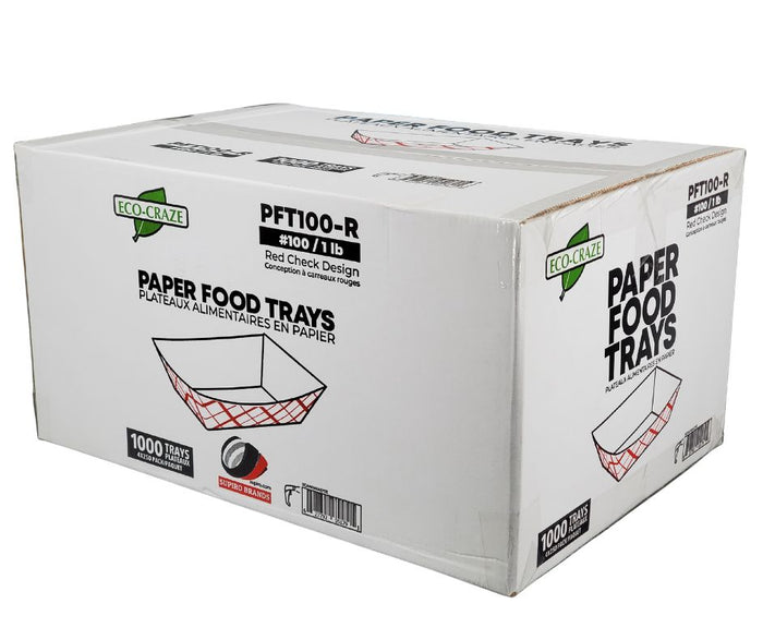 Eco-Craze - Food Trays - 1 lb - #100