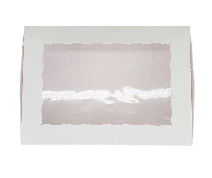 EB - 14 x 10 x 4 - 12 Cupcake Box with Window - White - 5284A