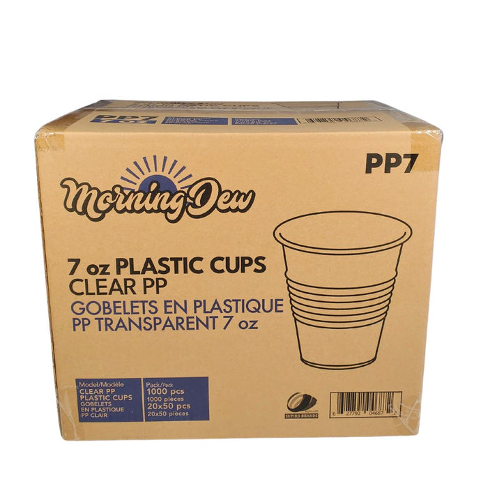 Morning Dew Clear PP Plastic Cups - 7oz