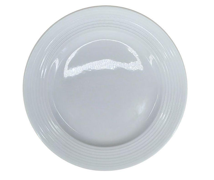 Pro-Kitchen Ribbed Ceramic Round Plate - 10.6