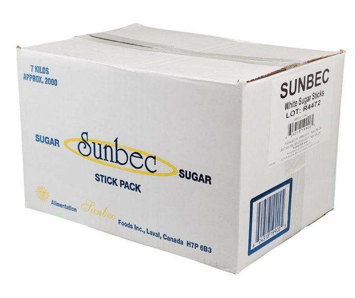 Sunbec - White Sugar Sticks 2000 ct