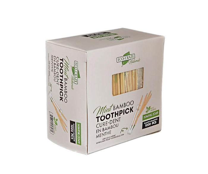 Eco-Craze - Bamboo Toothpick - Mint - Cello Wrap - C2-65M
