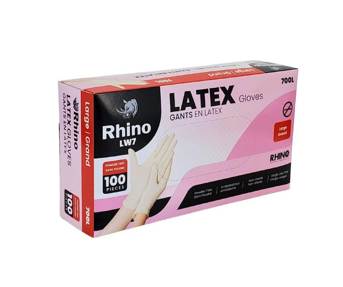 Rhino - Latex Gloves - Powder Free - Large - L700