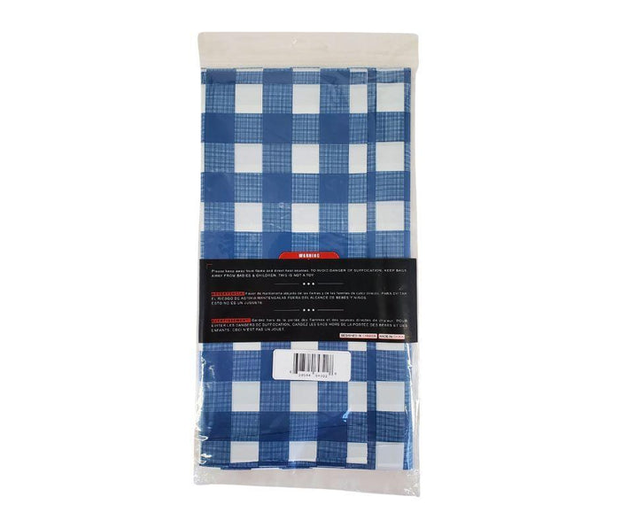 Table Cover - 54x108” Rectangular - Blue Checker