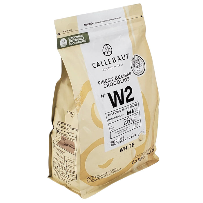 Callebaut White Chocolate Callets, W2