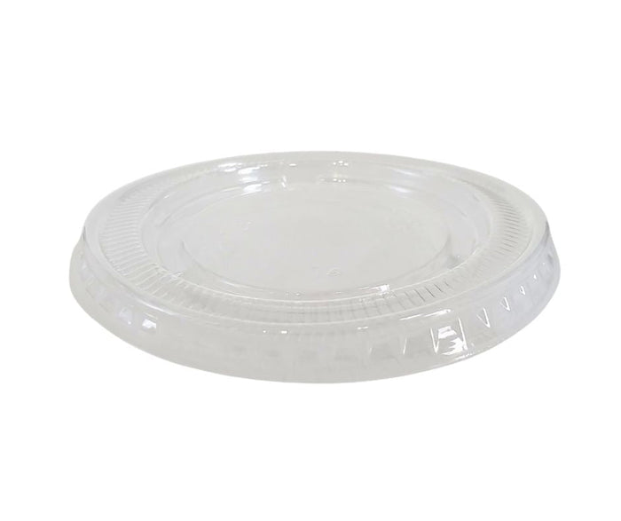 Value+ - 3.25oz-4oz PET Flat Portion Cup Lids - PC400L - 74mm