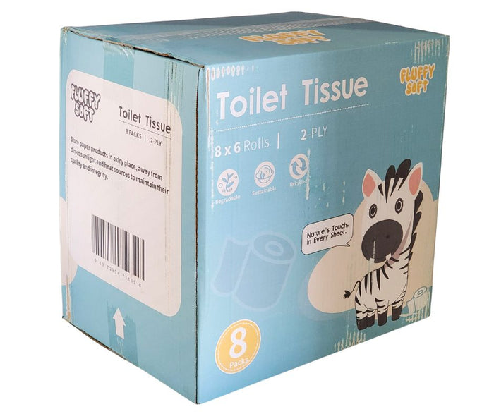 Fluffy Soft -Toilet Tissue - 2 ply - White