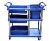 Multi Purpose Plastic Cart w/5 Bins - Blue - 771