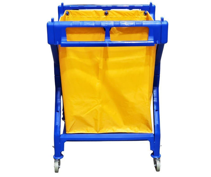 X-Frame - Laundry Cart - Blue Plastic Frame - Yellow Plastic Bag - Y1508