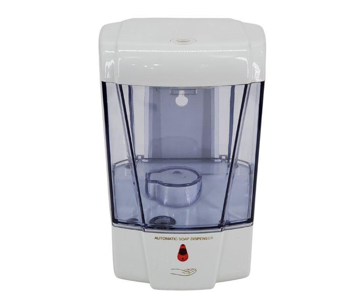 Liquid Soap Dispenser - 700ml - Automatic Sensor - White & Clear - ReQ 4 'AA' Battery
