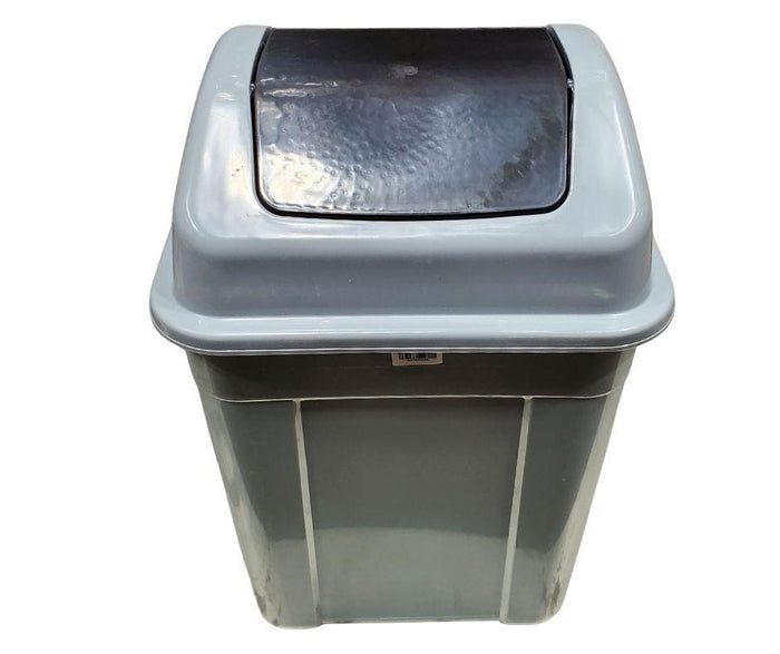 XC - 30L Square Waste Bin w/Push Lid - Grey