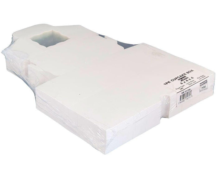 VSO - EB - Cup Cake Box with Window - White - 4x4x4