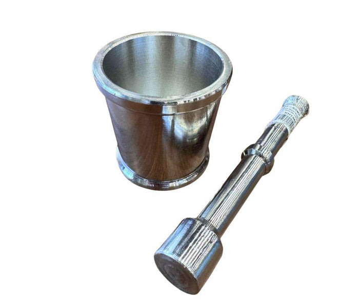 Stainless Steel Mortar & Pestle - 9cm dia x 9cm ht