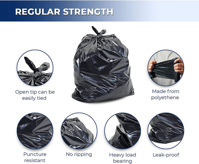 Spartano Regular Garbage Bags - Black, 30