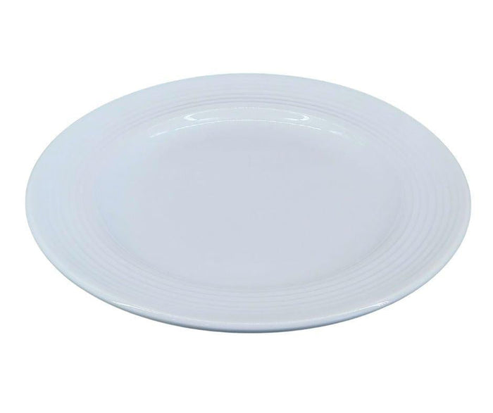 Pro-Kitchen Ribbed Ceramic Round Plate - 10.6