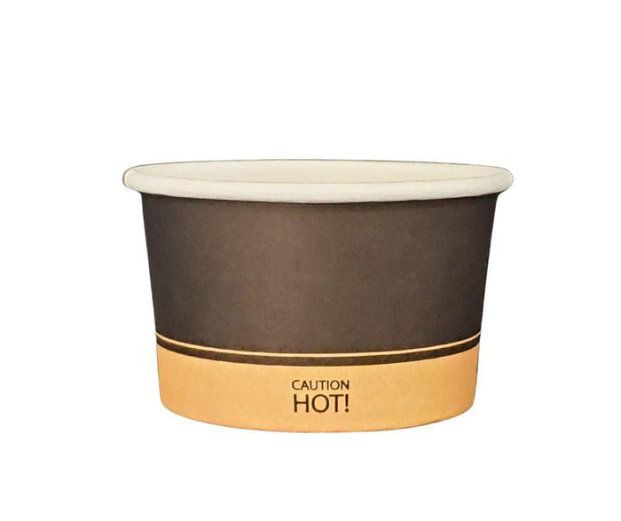 Morning Dew - 4 oz Paper Soup Container - Ebony Print - 4SCE
