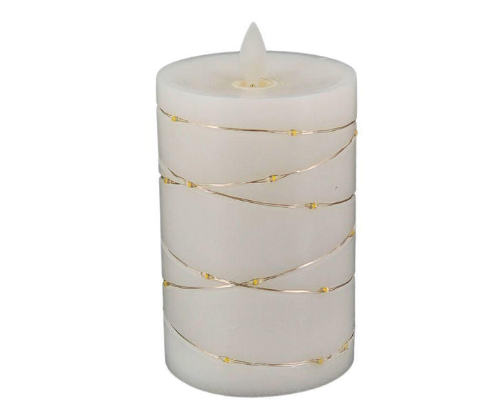 Deco Lite - LED Pillar w/String Lights - 3x4.9